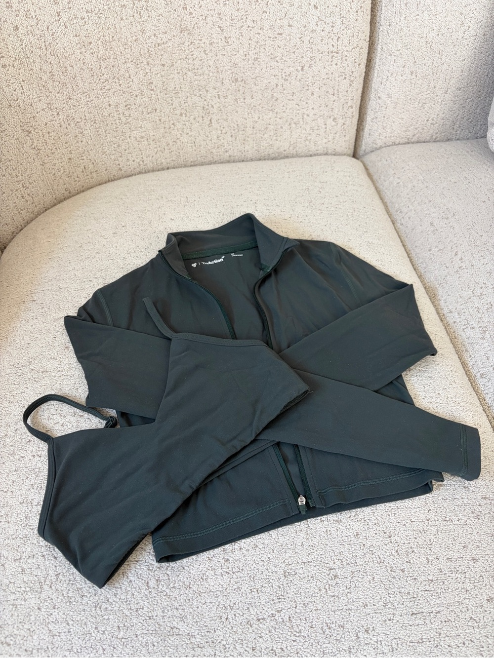 Aritzia TNA Hold Tight Bra Top + Limit Zip Longsleeve
